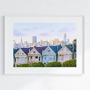 Painted Ladies | Digital Download | San Francisco Painted Ladies | Metropolitan Artwork | San Francisco Attractions | Victorian House