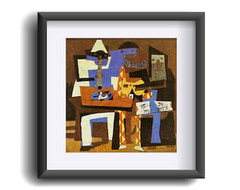 抽象画、パブロ・ピカソ風の女性アート、キュービズム油絵