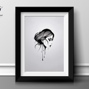 Sad Woman | Digital Download | Figurative Art | Sad Art | Melancholic Art | Gloomy | Sad Artwork | Emotional Art | Melancholy | Sad Painting