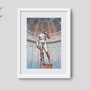 Michelangelo David | Digital Download | Statue of David | Renaissance Artwork | Michelangelo David Sculpture | Renaissance Paintings | David
