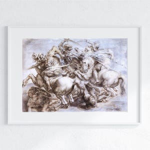 The Battle of Anghiari | Digital Download | Renaissance Artwork | Leonardo da Vinci Artwork | Popular Renaissance Paintings | Best Painting