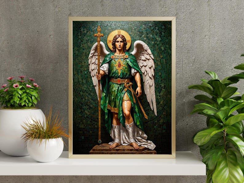 Saint Raphael the Archangel | Digital Download | Mosaic Art | St ...