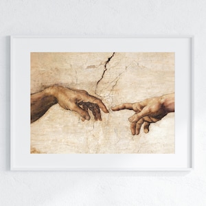 The Creation of Adam | Digital Download | Sistine Chapel Artwork | Michelangelo Artwork | Renaissance Artwork | Famous Paintings Artwork