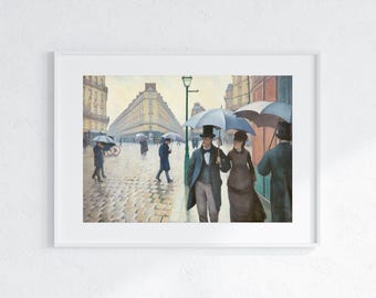 Paris Street Rainy Day | Digital Download | Gustave Caillebotte | Post Impressionism | Famous Paintings Artwork | French Impressionist