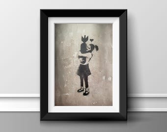 Banksy, Bomb Hugger (Bomb Love), Hand Signed Lithograph