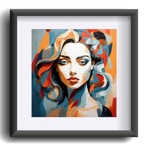 Cubist Portrait | Digital Download | Cubism Art | Pablo Picasso | Surrealist Art | Dreamlike Art | Cubist Painting | Figurative Art | Cubist