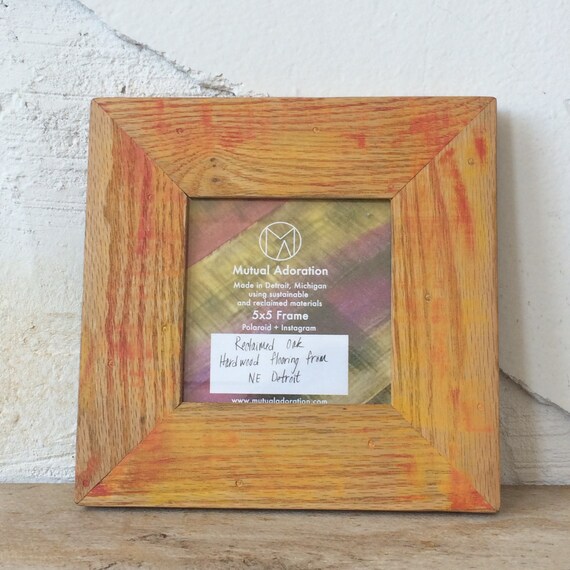 5x5 Picture Frame Reclaimed Wood Square Photo