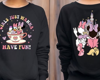 Just Wanna Have Fun, Disney Besties Shirt, Minnie Daisy Shirt, Disney Sweatshirt, Disney Castle Shirt, Happiest Cousins, Matching Shirts