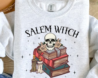 Salem Shirts, Salem Witch Book Clu, Book Lover Gift, Halloween Sweatshirt, Funny Sweatshirt, Fall Sweatshirt, Book Lover Shirt, Gift For Mom