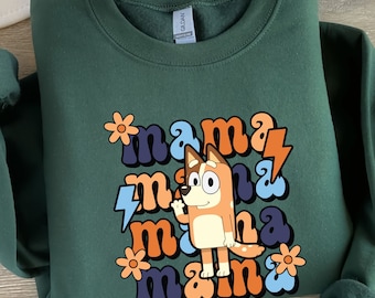 Chili Sweatshirt, Blue Sweatshirt, Mama Sweatshirt, Chili Mama Tee, Blue Mom Shirt, Blue Family Shirt, Blue Mom, Blue Mama, Blue Mum