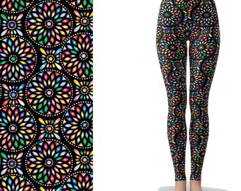 Pinwheel Full Length Leggings with Pockets