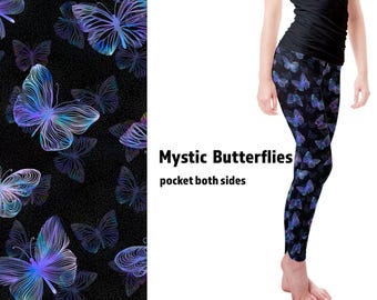 Mystic Butterflies Leggings with Pockets