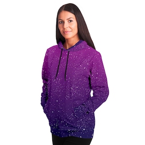 Ombre Pink Purple Unisex Pullover Hoodie - Made in the USA
