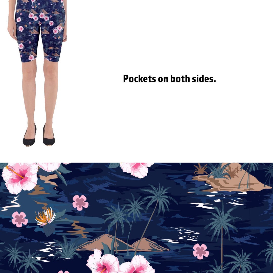 FLOWER 10 POCKETS SHORT LEGGINGS（WOMEN） FLOWER 10 POCKETS SHORT LEGGINGS（WOMEN） Women's Tropical