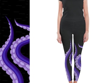Midnight Sucker Purple Tentacle Leggings with Pockets - ETA 3/9