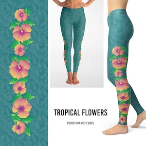 FLOWER 10 POCKETS SHORT LEGGINGS（WOMEN） FLOWER 10 POCKETS SHORT LEGGINGS（WOMEN） Women Gym Legging