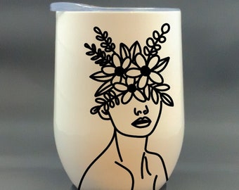 Flower Wine Tumbler | Mother's Day | Gift |