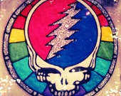 CUSTOM MaDe to ORDeR...  GRaTeFuL DeaD GD Steal Your Face -- ViNyL DeCAL - CLiNGs on to WiNDoWs and MiRRoRs - ReMoVes Easy and STiCKs AGaiN
