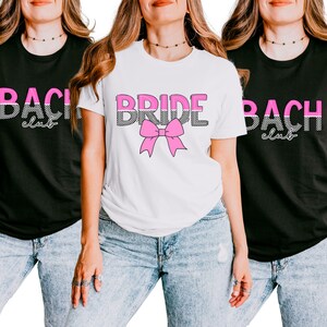 Bride Coquette Tee Shirt, Wedding Party T-Shirt, Bridal Shower Gift, Bachelorette Party Top, Engagement Celebration Shirt, Unisex Jersey Tee