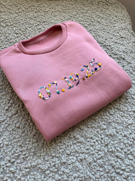 Felpa personalizzata con ricamo data speciale – regalo