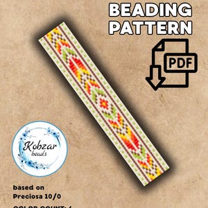 Geometric  Loom Bracelet Pattern (PDF Download), Preciosa Beads