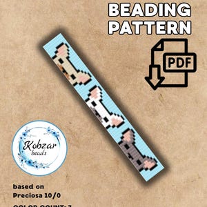 French Bulldog Loom Bracelet Pattern, Funny Dog Cuff (PDF Download)