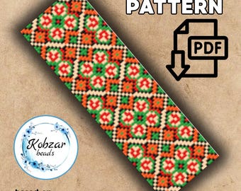 Miyuki Delica Loom Bracelet Pattern | Cross Stitch Design (PDF Pattern)