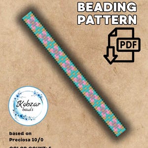Geometric  Loom Bracelet Pattern (PDF Download), Preciosa Beads
