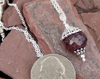 July Birthstone - Ruby necklace