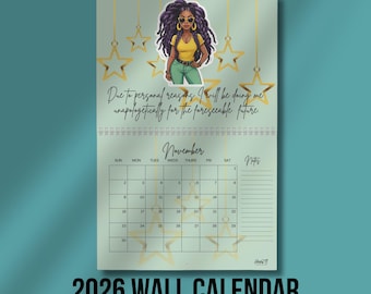 2026 Calendar Self-Love for Black Girls