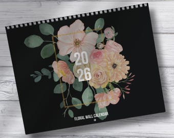 2026 Wall Calendar Floral Modern Simple