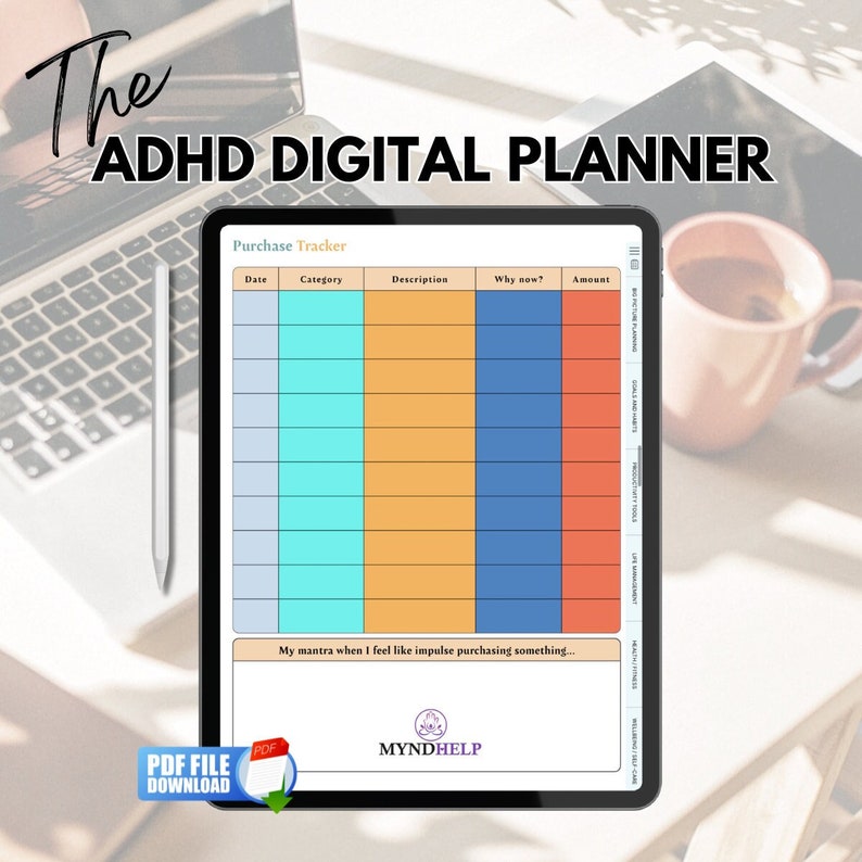 The ADHD Digital Planner PDF - Etsy