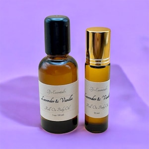 Frasco de óleo essencial roll-on de aromaterapia e fragrâncias. {Natural e não tóxico}