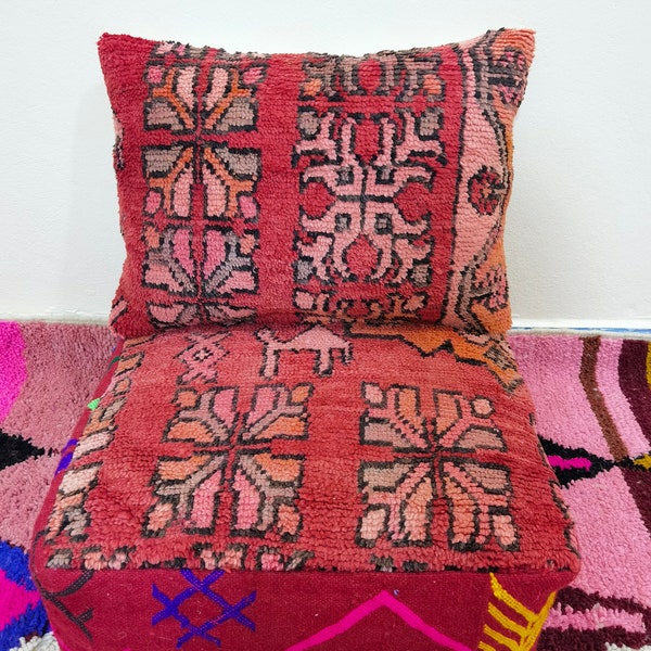 Moroccan Floor Cushion - Moroccan Sofa 60x60x20 cm + Pillows 60x40  cm