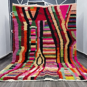 Unique Moroccan Pink Rug - Moroccan wool rug - Authentic Moroccan Rug - Handmande Rug - Moroccan berber rug pink - Moroccan rug pink