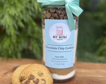 Choc Chip Cookie Mix In A Jar | DIY Baking Gift Set for Kids