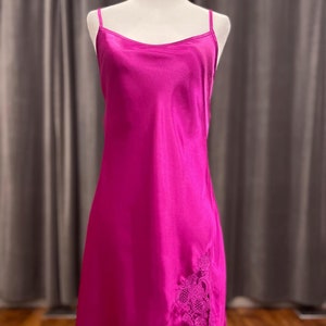 Vintage pink satin chemise nightie slip dress 1990’s Y2K lingerie