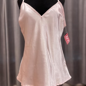Peachy Pink satin camisole