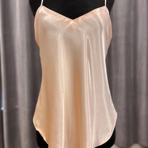 Vintage satin camisole / Jessica peach satin cami