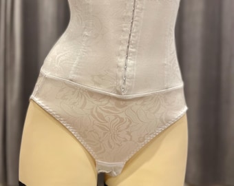 Vintage High Waist Shaper Panty: Tummy Control White Girdle