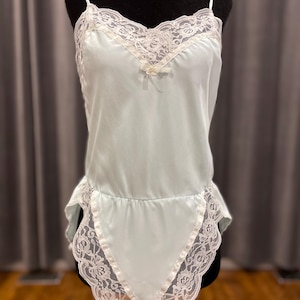 Vintage satin teddy / 1970’s lingerie