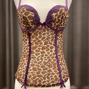 Leopard print 32B bustier