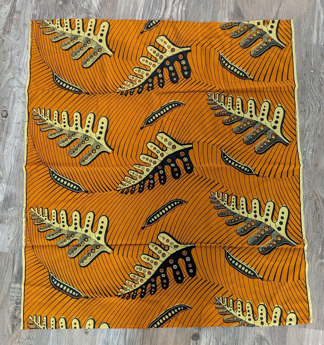 100% Cotton Dutch Hollwndais African Wax Print Orange VLISCO Tablecloth ...
