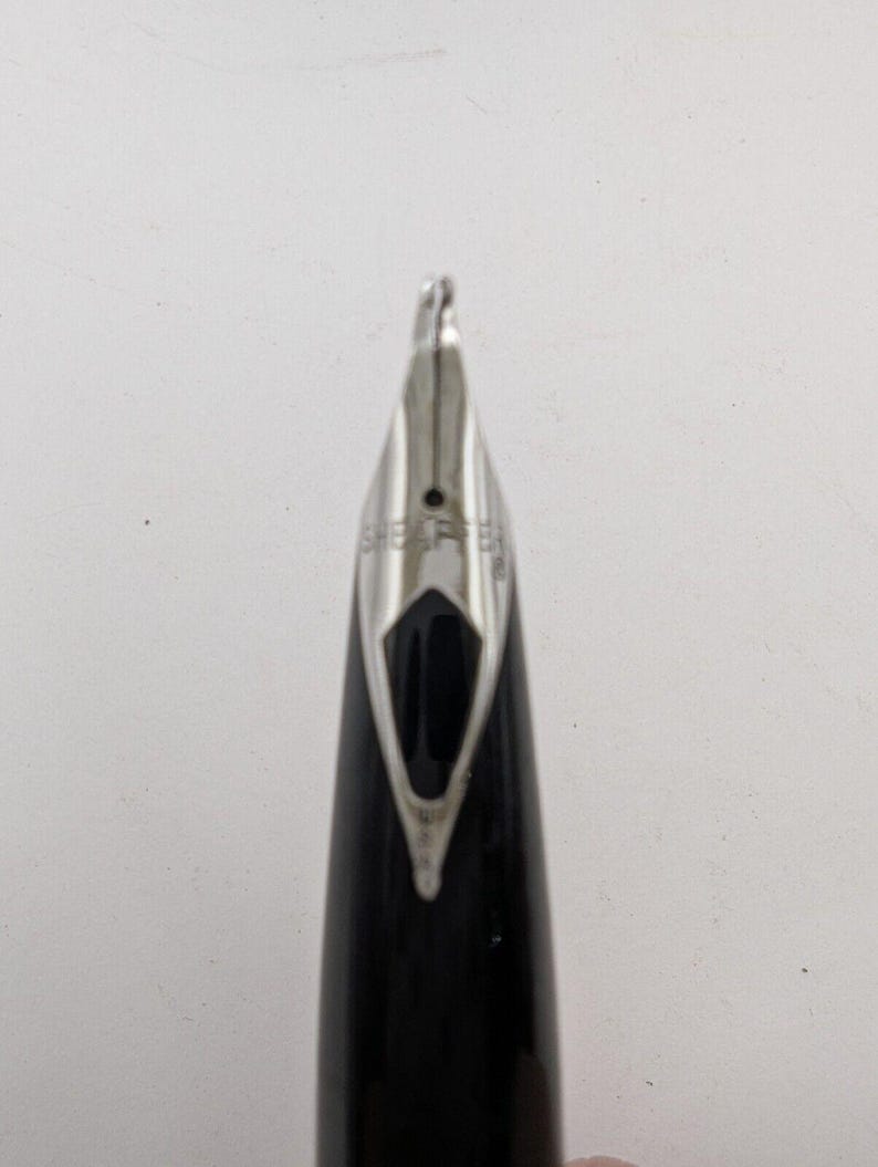 Sheaffer Dip Fountain Pen with Inlaid Steel Triumph Nib And Levenger Raven Black image 3