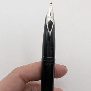 Sheaffer Dip Fountain Pen with Inlaid Steel Triumph Nib And Levenger Raven Black image 4