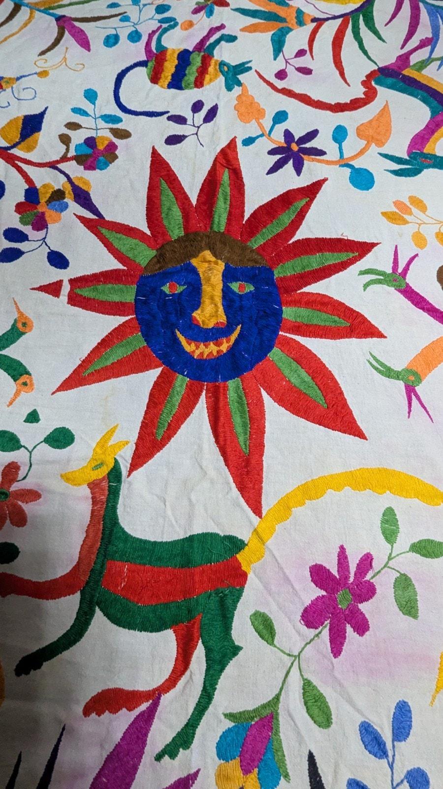 タペストリー メキシコ刺繍 オトミ テナンゴスタイル ハンドメイド 67