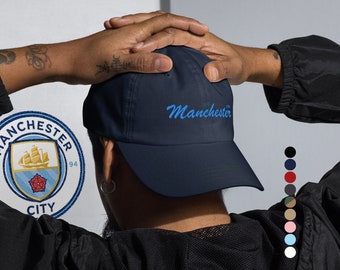 Manchester City Hat / Cap, creative Gift Idea for Football Supporters and Cityzens Soccer Fans, FanArta Fashion Merch Style Collection