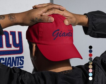 NY Giants Hat / Cap, creative Gift Idea for NFL american football supporters and New York fans, FanArta Fashion Merch Style Collection