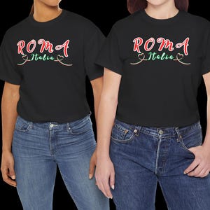 Roma Italia Unisex TShirt, Italy T-Shirt, Gift for Travelers, Italy Trip Souvenir, Casual Wear, Rome TShirt
