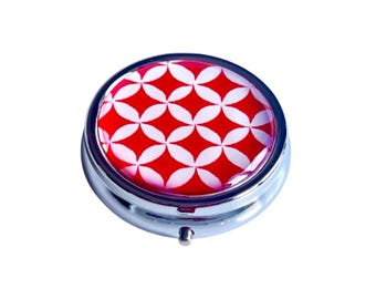 Pillendose , Tablettenbox, Tragbare Pillendose , 3 teilige Pillendose, Tablettenbox für unterwegs 12, pillbox , pillcase, tablett case,